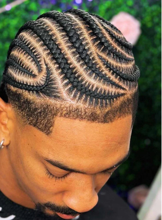 Male cornrow (without extension)