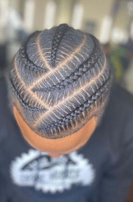 Male cornrow (without extension)