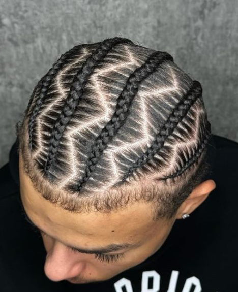 Male cornrow (without extension)