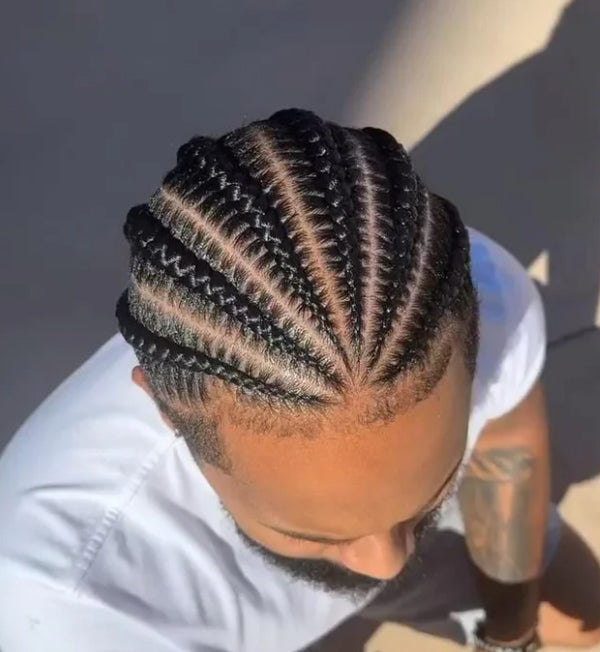 Male cornrow (without extension)