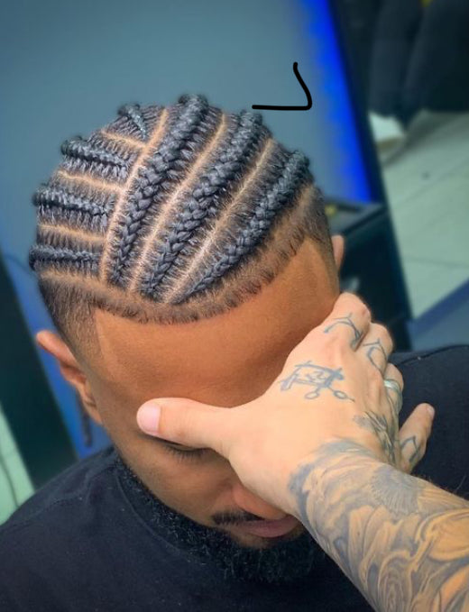 Male cornrow (without extension)
